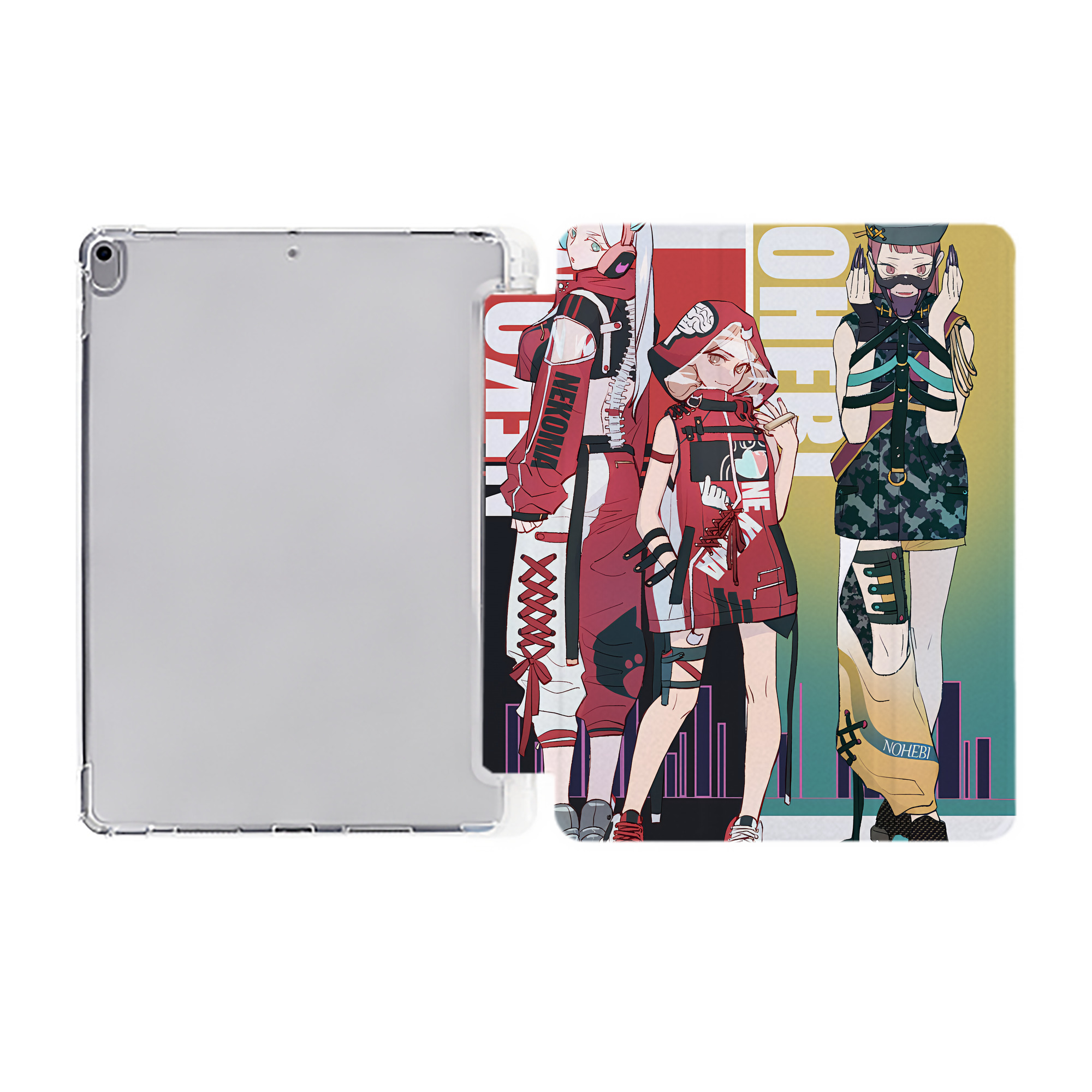 （画像用） ハイキュー!! Haikyu!! IPad ケース ペン収納付き 三つ折りスタンド PUレザー×シリコン 対応機種9.5/10.5/10.9インチ
